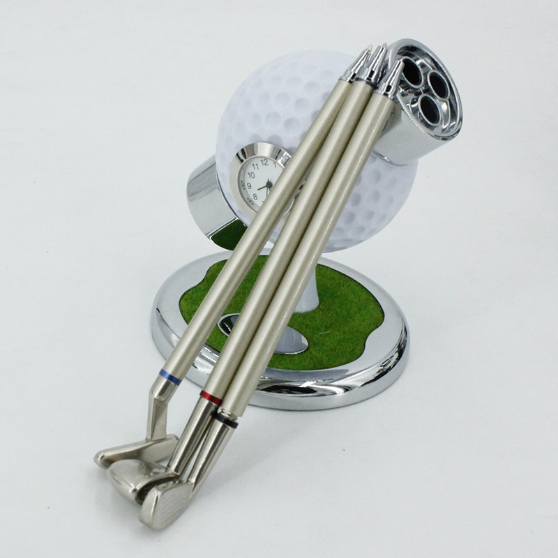 Directo de fábrica Golf regalo reloj pluma titular simulación forma esférica pluma titular LOGO Venta caliente transfronteriza