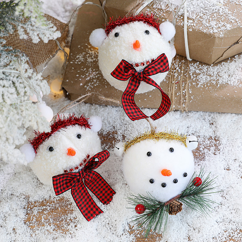 Hong Kong Heng decoraciones navideñas muñeco de nieve de espuma colgante de árbol de Navidad regalo de Navidad decoración de escena de ventana