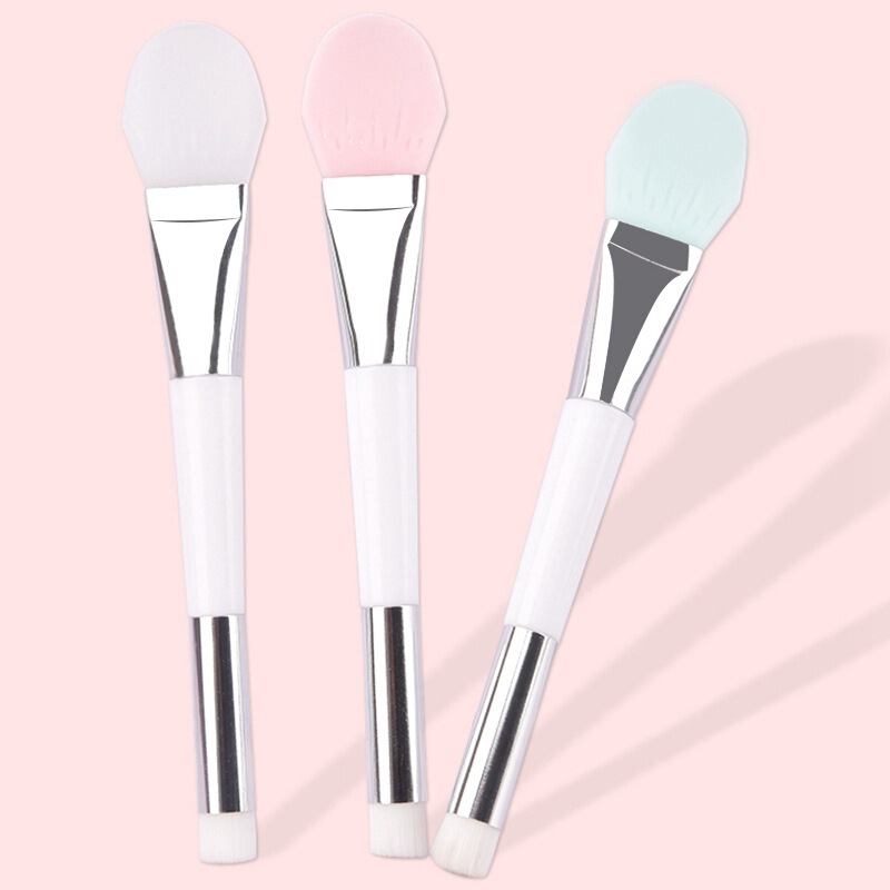 Double-headed silicone mask brush beauty makeup tool cleaning nose apply mud film dual-purpose soft head makeup brush makeup tool Double-headed silicone mask brush beauty makeup tool cleaning nose apply mud film dual-purpose soft head makeup brush makeup tool