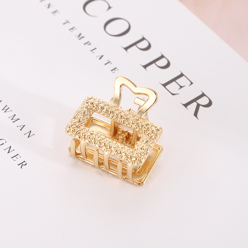 Grapple clip adult bathing top hair clip European and American cross-border hot style hair clip metal alloy grip clip small geometric