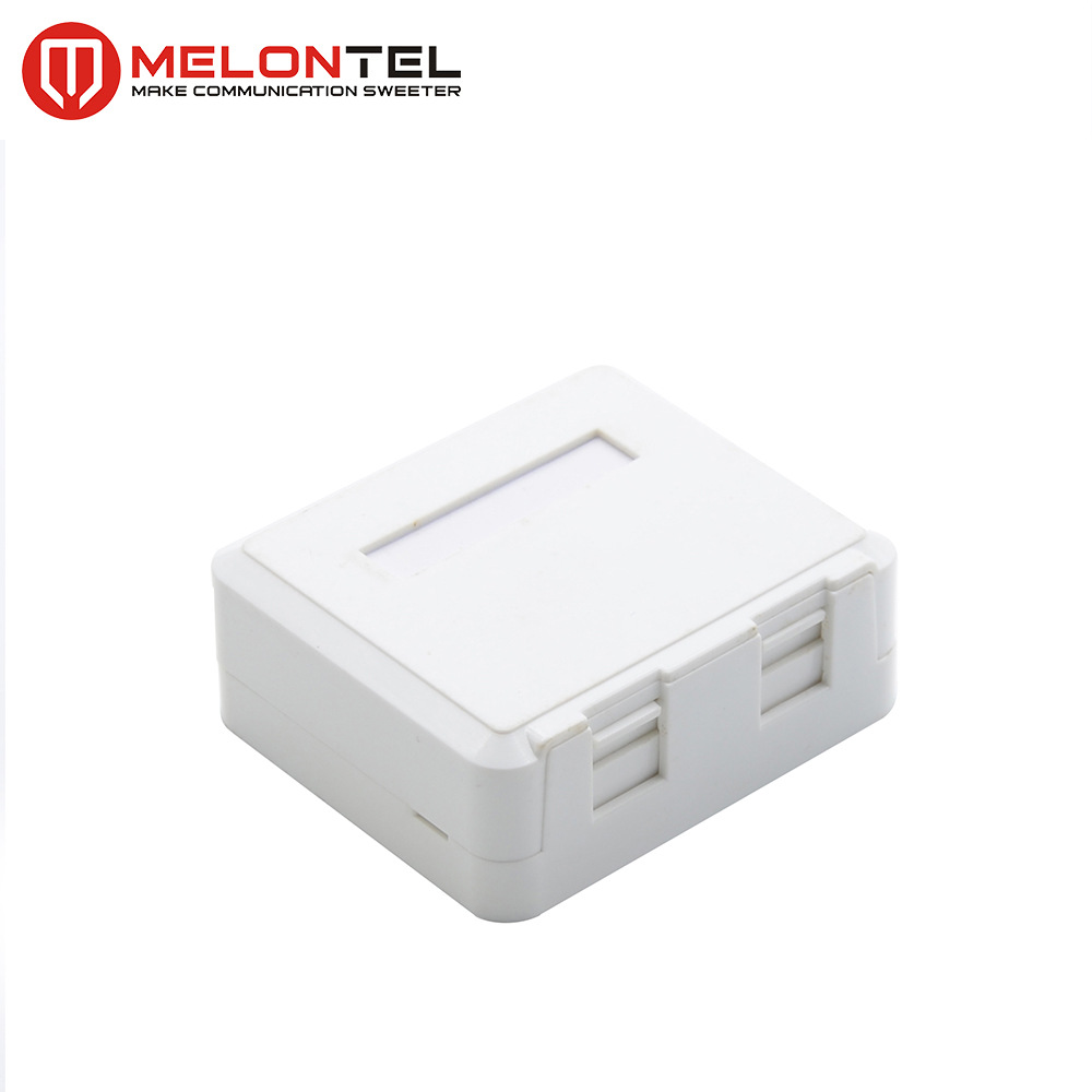 MT-5824 热销面板 六类双口盒子 白色信息接线盒 RJ45网络桌面盒