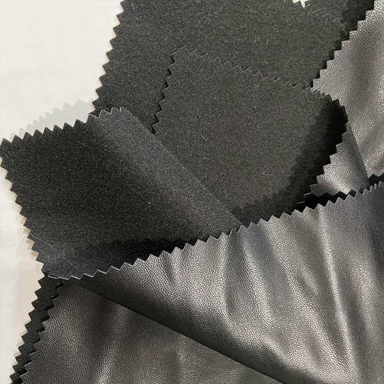 厂家直销 现货供应 拉毛底布弹力PU人造革服装革