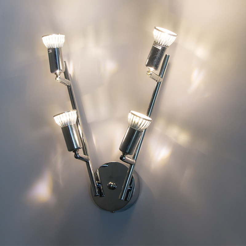 Spotlight LED de riel, para techo, nórdico, para hogar o comercial, 4 cabezas, al por mayor