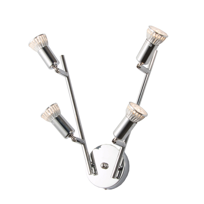 Spotlight LED de riel, para techo, nórdico, para hogar o comercial, 4 cabezas, al por mayor