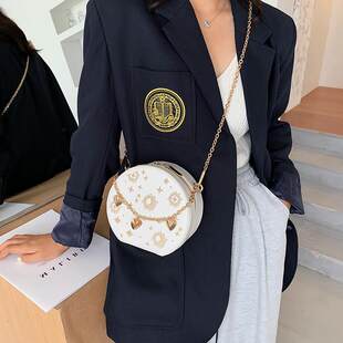 Retro handheld shoulder bag, one-shoulder bag, with embroidery