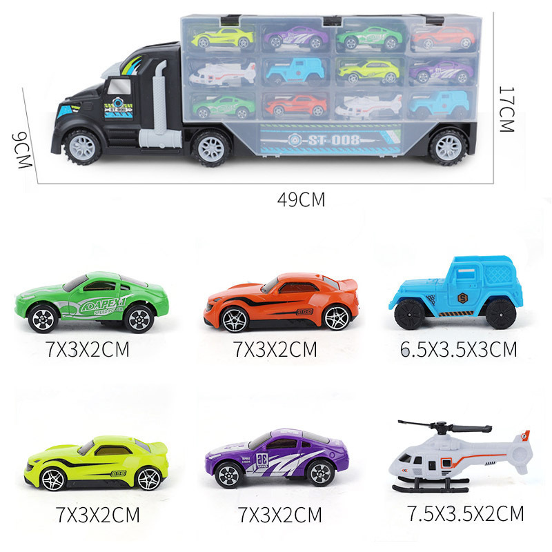 Juguete de almacenamiento para niños camión contenedor de coche contenedor de dinosaurio cabeza de coche P858-A deslizante Venta caliente transfronteriza