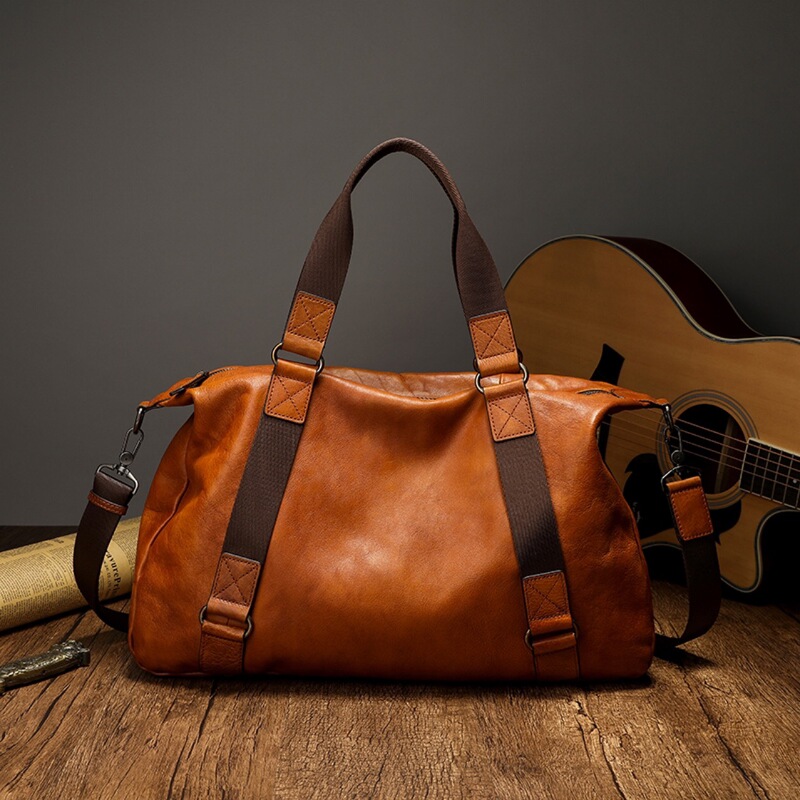 Explosive Tree Cream Head Layer Cowhide Casual Men's and Women's Bag