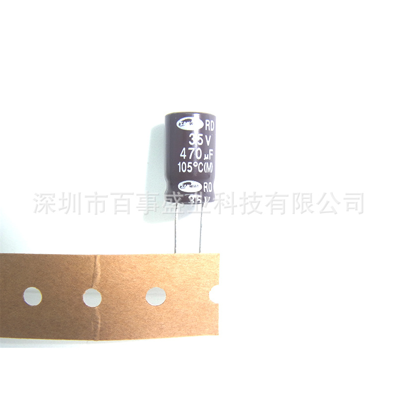 原装SAMWHA三和  电解电容35V 470UF 10X16 105度 RD系列高频低阻