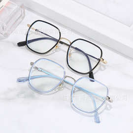 新款TR90多边形复古近视眼镜框时尚防蓝光眼镜网红素颜眼镜架批发