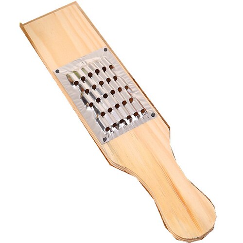 Factory direct hair two-yuan traditional wooden No. 10 stainless steel slices potato radish chopping and grater wooden planing wood repair