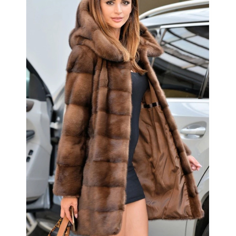 Abbigliamento donna cappotto di pelliccia di visone per donna, cappotto di visone di media lunghezza, cappotto di pelliccia di visone per donna_voghion.com
