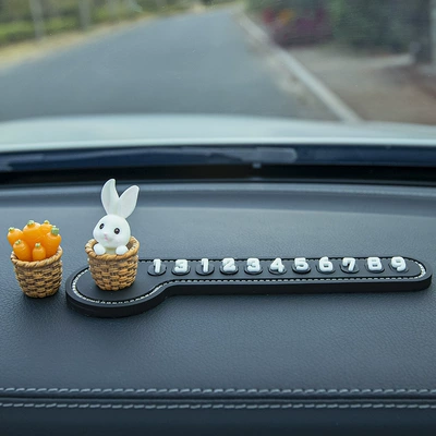 Nömrəli dayanma kartı, Plate, Phone Number Sticker for Moving - basket-rabbit-a-box-of-radish