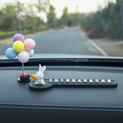 Car Number Plate, Decorative Supplies, Luminous — Nömrəli dayanma kartı - radish-rabbit-color-balloon