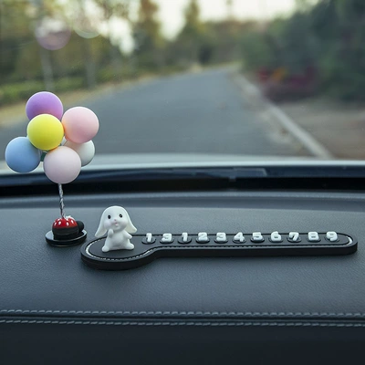 for Moving Cars, Car-Mounted Rabbit-Shaped Moving | Nömrəli dayanma kartı - lively-rabbit-color-balloon