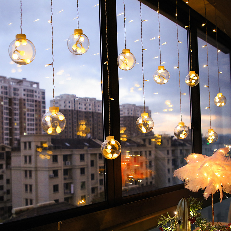 LED solar que desea bola Cadena de luz luces intermitentes luces de jardín luces decorativas de Navidad Internet celebridad habitación decoración dormitorio luces de colores