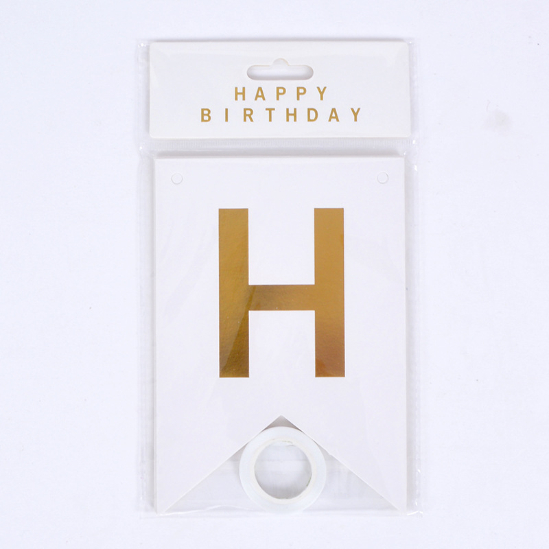 Guirnalda de Cumpleaños con Diseño de Cola de Pez en Dorado, Decoración para Fiestas de Cumpleaños, Banner de Feliz Cumpleaños, Artículos Esenciales para Fiestas de Cumpleaños