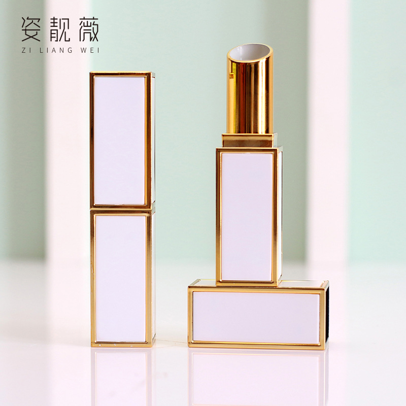 厂家直销 现货新款方形斜口口红管包材唇膏管口红空管包装 11.1mm