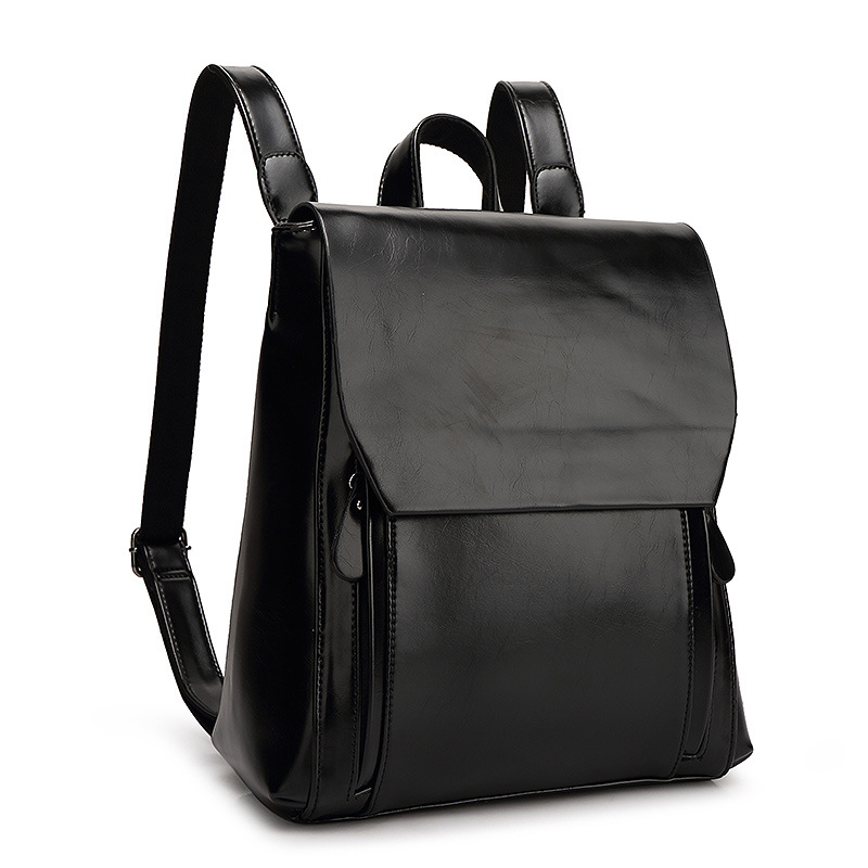 Polyurethane backpack, trend shoulder bag for leisure, Korean style