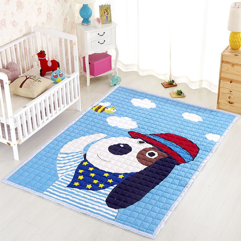 Amazon valla estera engrosada bebé gateando estera de dibujos animados impreso alfombra plegable gateando estera del piso de los niños de fábrica