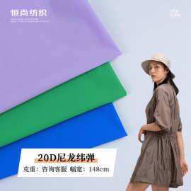 20D消光尼龙纬弹透气皮肤衣防晒衣面料速干防水运动服风衣布料