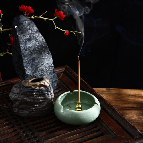 Household retro metal incense burner extra large for Buddha worship golden sandalwood burner indoor line incense agarwood incense burner