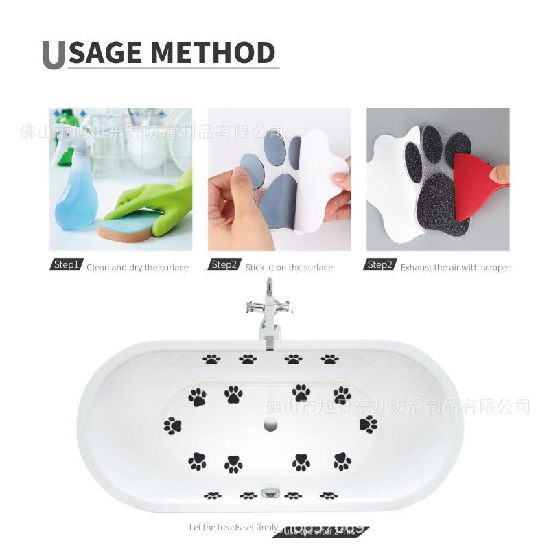 Perro pata baño antideslizante pegatinas antideslizante cinta antideslizante