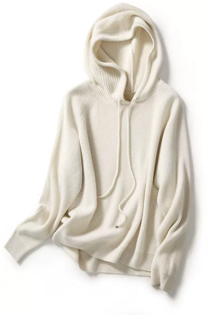 Зимний шерстяной свитер, комплект из коротких элементов, knitted hoody, худи, свободный крой