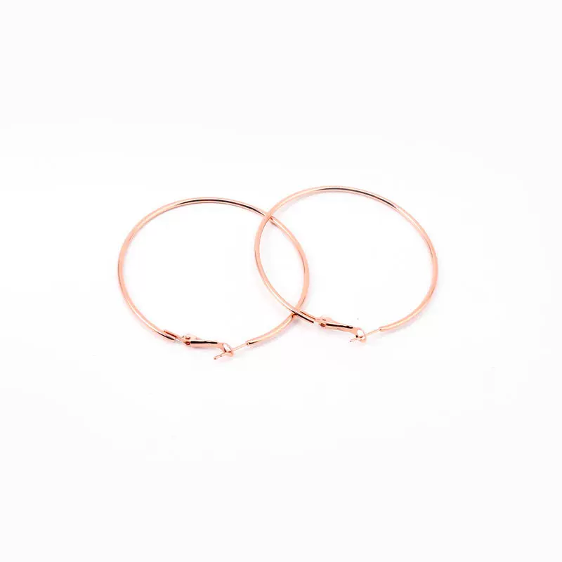 S925银针欧美跨境夸张大圆圈耳环女高级感轻奢百搭简约耳圈耳饰品