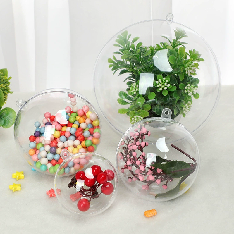 Прозрачные рождественские акриловые украшения, 3-90 см