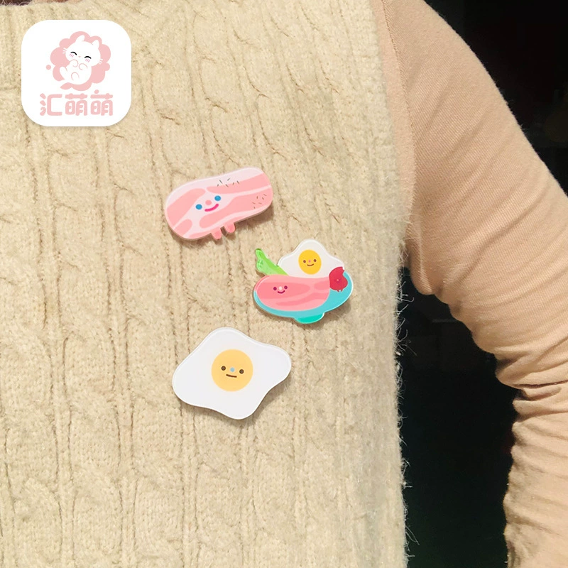 Mengmeng Милая акриловая брошь ins мультфильм значок сумка украшения одежды оптом личность девушка сердце булавка