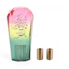 Cross-border diamond car shift knob crystal gear shift knob 3-color wave handle shift knob gear