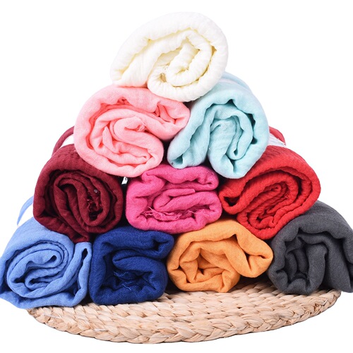 Autumn and winter new style literary candy color solid color single color large size women's cotton and linen scarf wholesale Yiwu solid color shawl