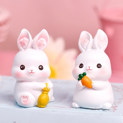 Internet celebrity cute rabbit car interior accessories car pendant creative cute baking children's birthday cake decoration ornaments