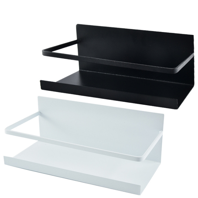 Refrigerador rack cocina rack organizador de almacenamiento de succión magnética refrigerador estante lateral perforador-estante de almacenamiento lateral libre