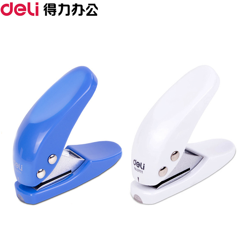 Deli Hole Puncher 0111 Single Hole Puncher Mini Cute Creative Portable Manual Puncher Can Punch 10 Sheets of 80g Paper
