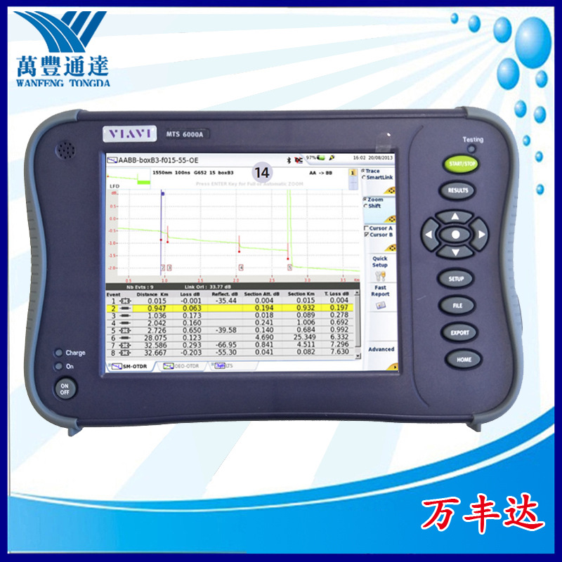 viaviʱǡmts6000ģ8126B 1310/1550 41/40dB otdr