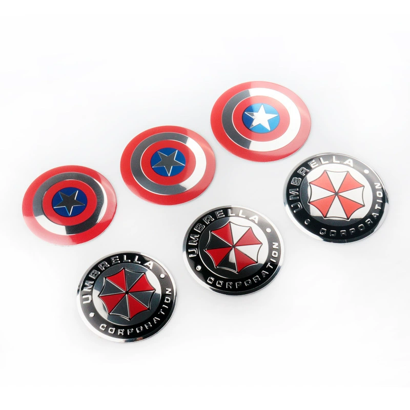 Captain America Модифицированная Крышка Ступицы алюминиевый сплав зонтик Центральная крышка 56MM60MM65MM логотип для маркировки