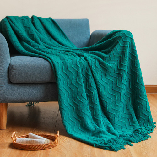 沙发毯盖毯加厚毯子针织流苏毛毯办公室空调毯床尾毯跨境午睡毯子