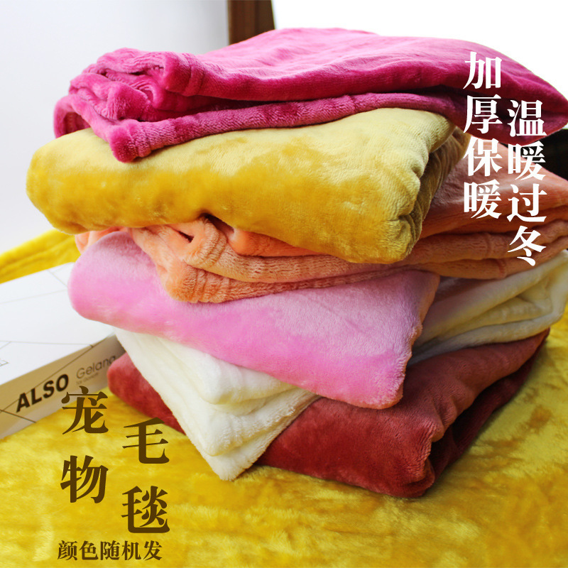 Factory direct net red warm air conditioning blanket cat dog mat pet supplies kennel coral fleece pet mat