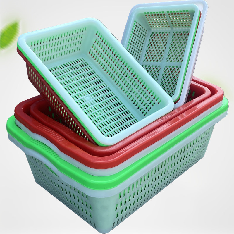 Rectangular Plastic Square Sieve E-Commerce Sorting and Distribution Basket Plastic Frame Vegetable Filter Basket Kitchen Storage Basket Fruit Drain Basket