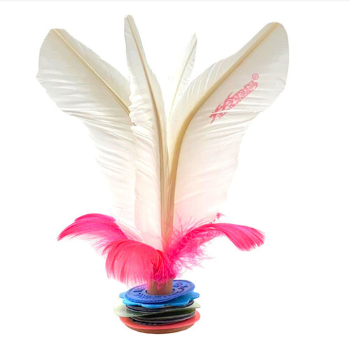Good friend Fire Feather Bird large size 19cm goose feather individually packaged shuttlecock removable flower shuttlecock good kicking durable wholesale