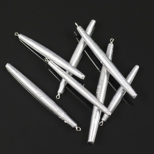 Cross-border manufacturers wholesale Zuke pen-shaped lead pendant, long bar-shaped lead pendant, cylindrical anchor fish lead pendant, long pen-shaped lead pendant