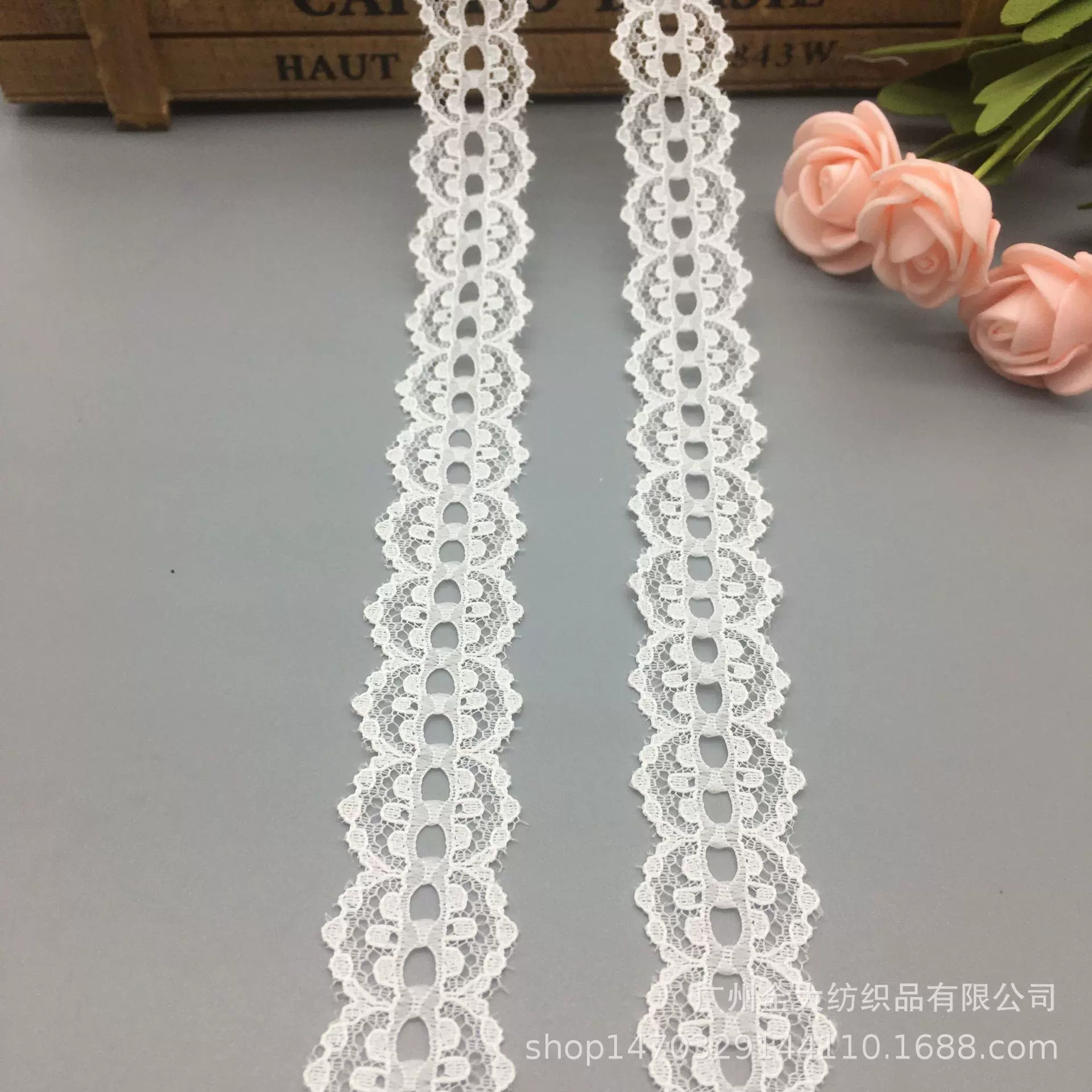 现货2.3cm可穿丝带好质量蕾丝花边 服装辅料