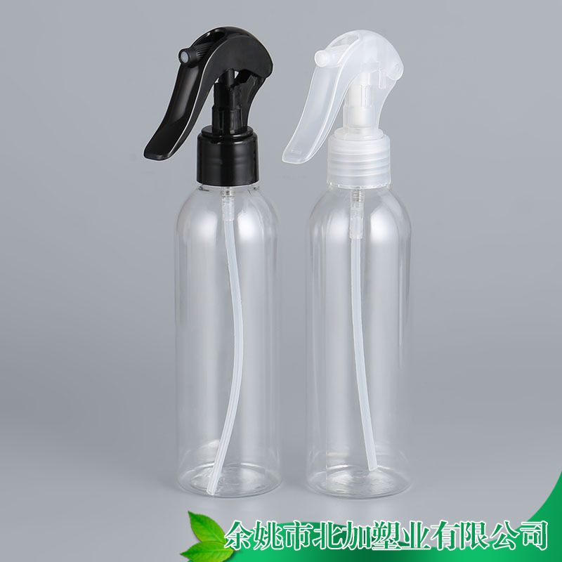 批发PET塑料圆肩分装瓶200ml小老鼠喷枪瓶手扣式酒精消毒喷雾瓶