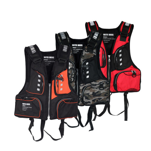 Dual-purpose Fishing Life Vest & Vest: Collarless, Portable, Multi-Pocketed, and Highly Functional—Perfect for Adult Sea Fishing and Rock-Fishing Professionals