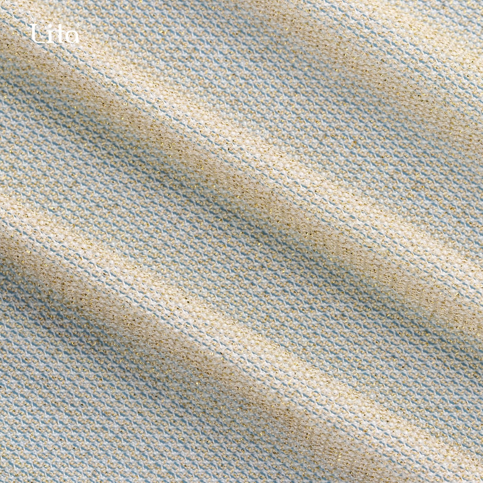 新款氨纶金线韩国金 时装休闲服针织面料礼服连衣裙经编网布辅料