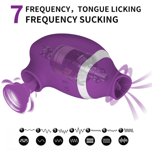 Double-headed sucking and licking vibrator for women, clitoral sucking and stimulation, second tide vibrating masturbation device, sex toy manufacturer wholesale