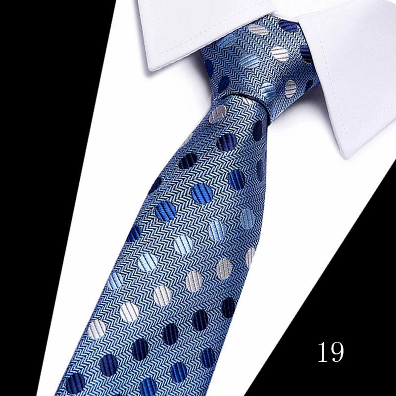 Tie, high-quality South Korean silk, 7.5 cm wide, classic long 146 cm