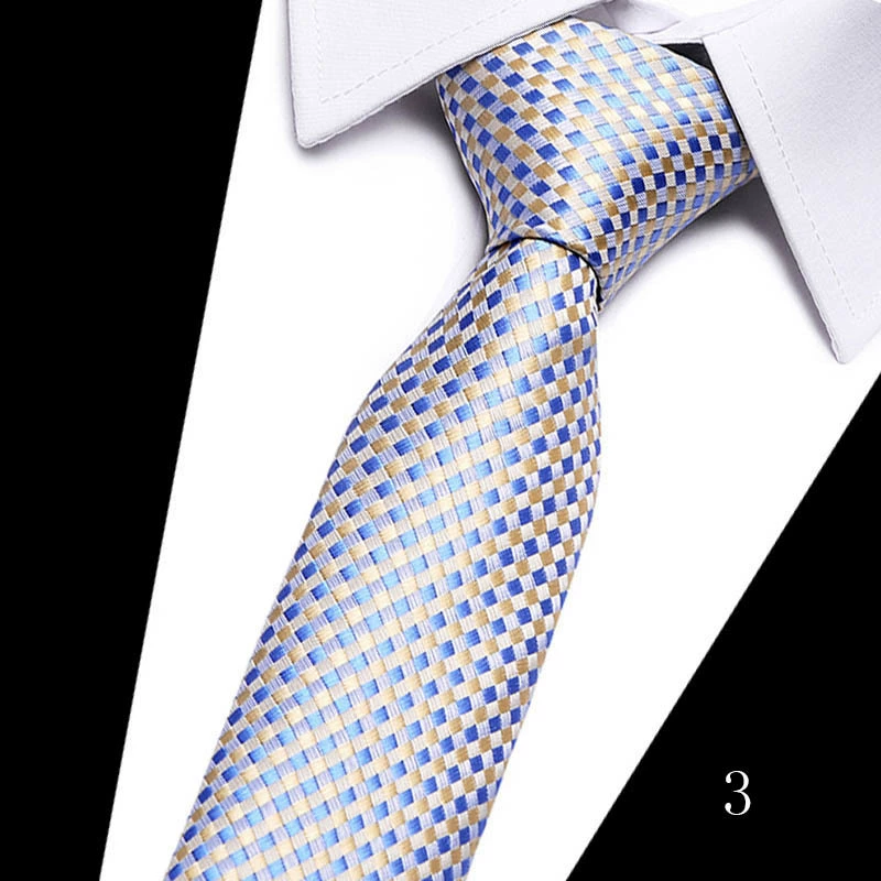 Tie, high-quality South Korean silk, 7.5 cm wide, classic long 146 cm