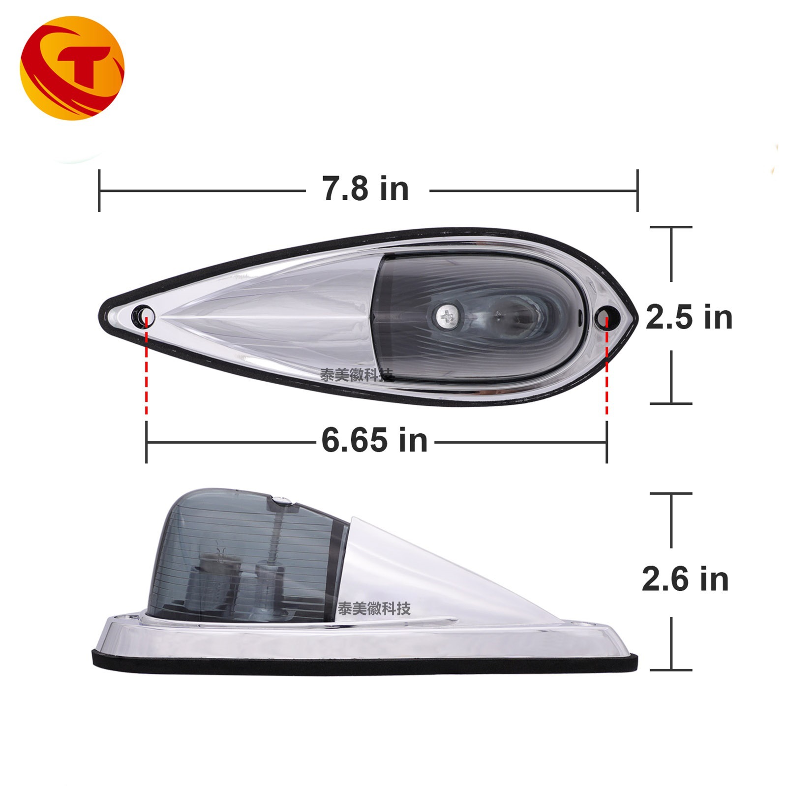 Venta al por mayor coche camión SUV remolque techo luz amarillo platino color signo luz LED techo luz de advertencia